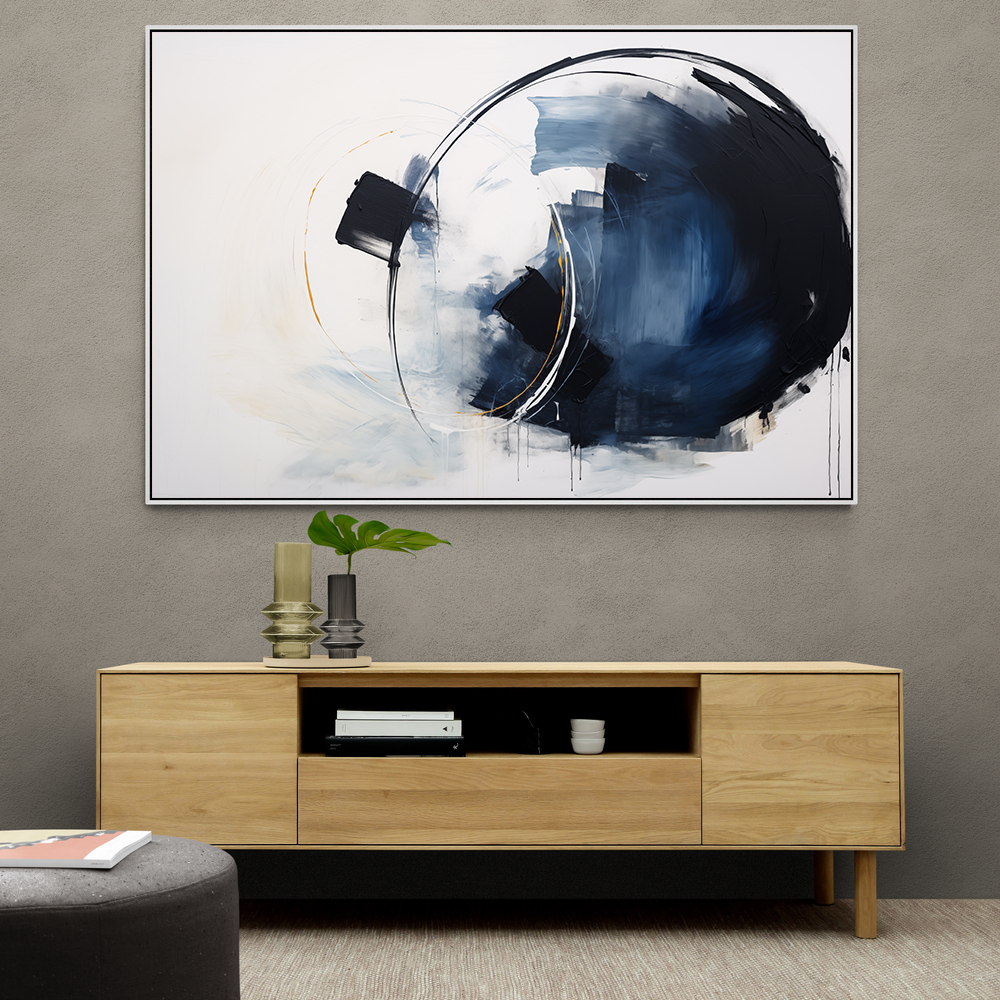 Blue Circle 14 Abstract Wall Art