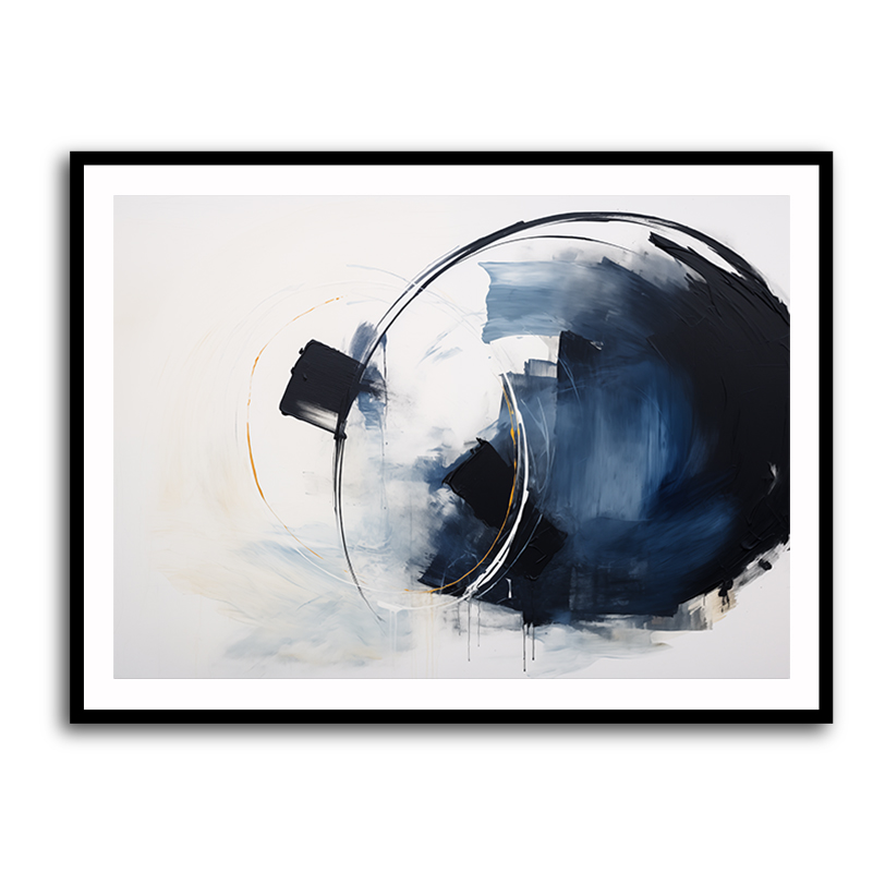 Blue Circle 14 Abstract Wall Art