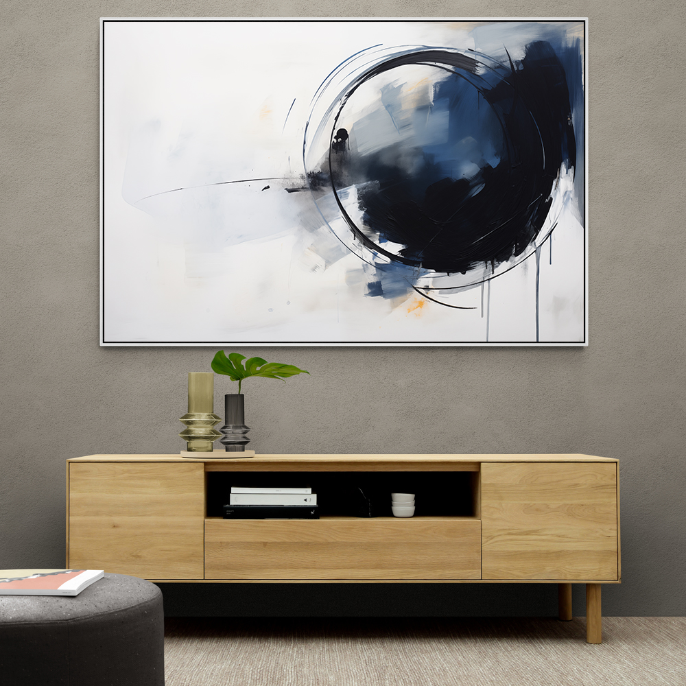 Blue Circle 16 Abstract Wall Art