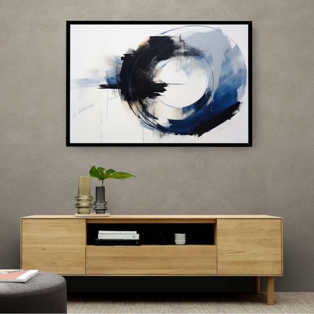 Blue Circle 17 Abstract Wall Art