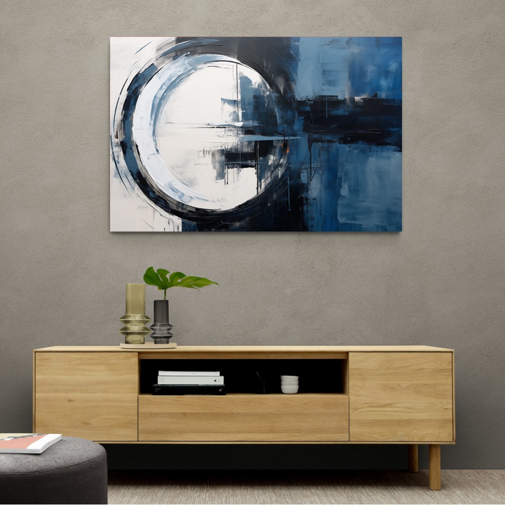 Blue Circle 18 Abstract Wall Art
