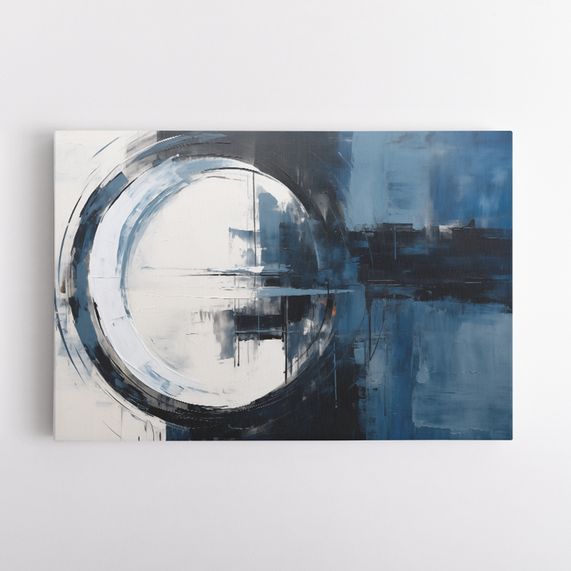 Blue Circle 18 Abstract Wall Art