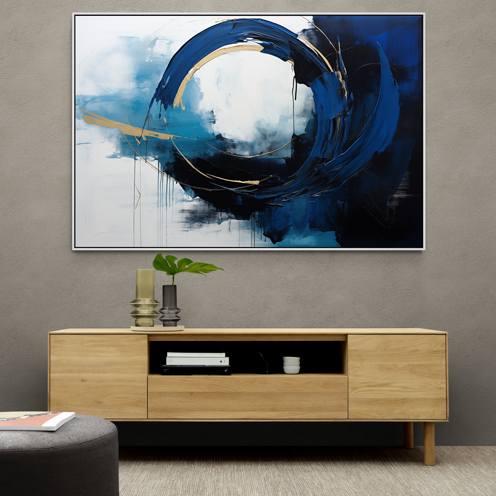 Blue Circle 19 Abstract Wall Art