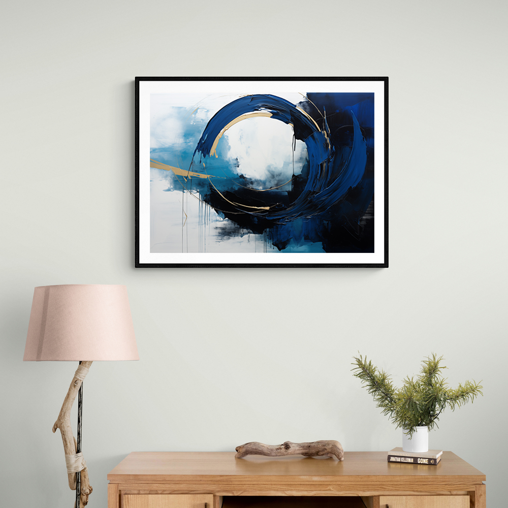 Blue Circle 19 Abstract Wall Art