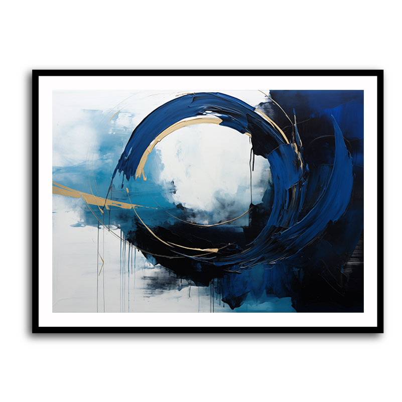 Blue Circle 19 Abstract Wall Art