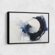 Blue & Black Circle 20 Abstract Wall Art