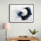 Blue & Black Circle 20 Abstract Wall Art