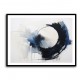 Blue & Black Circle 20 Abstract Wall Art