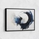 Blue & Black Circle 21 Abstract Wall Art