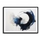 Blue & Black Circle 21 Abstract Wall Art