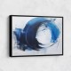 Blue & Black Circle 22 Abstract Wall Art