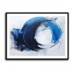 Blue & Black Circle 22 Abstract Wall Art