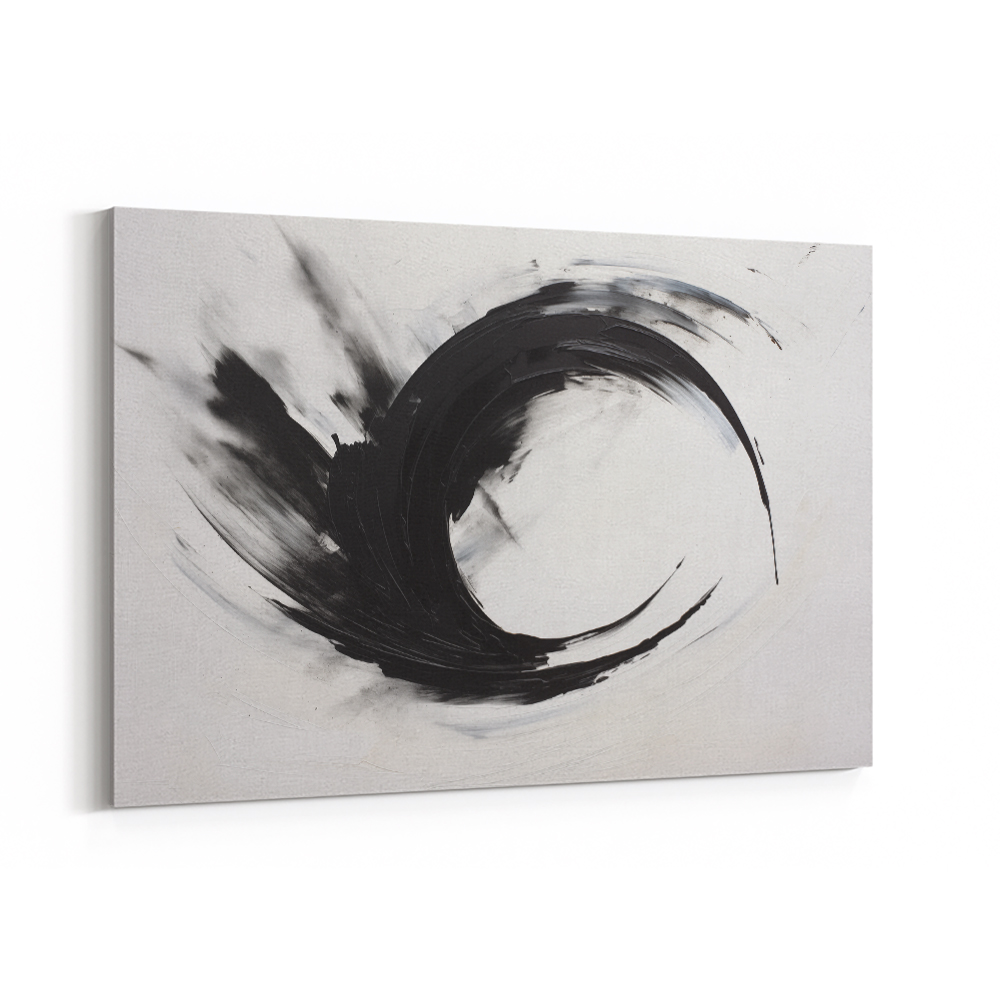 Black Circle 14 Abstract Wall Art