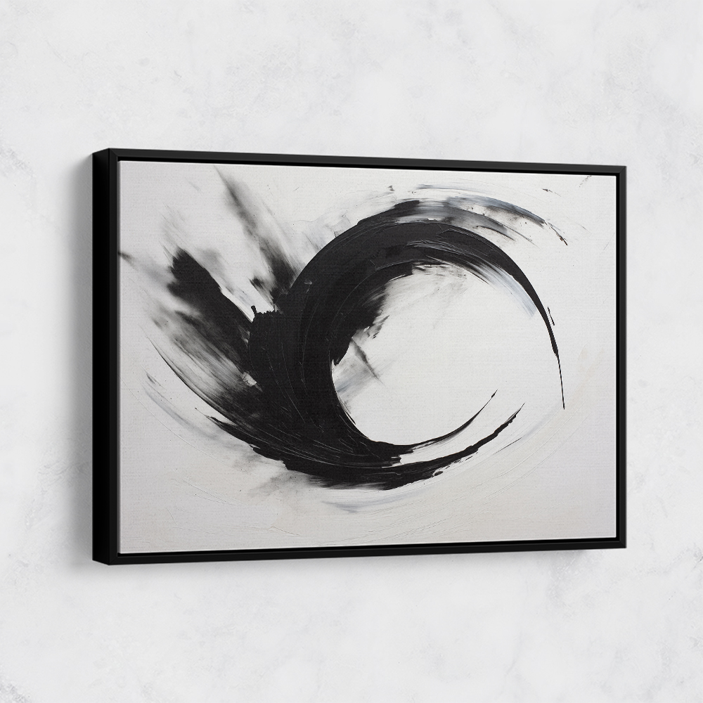 Black Circle 14 Abstract Wall Art
