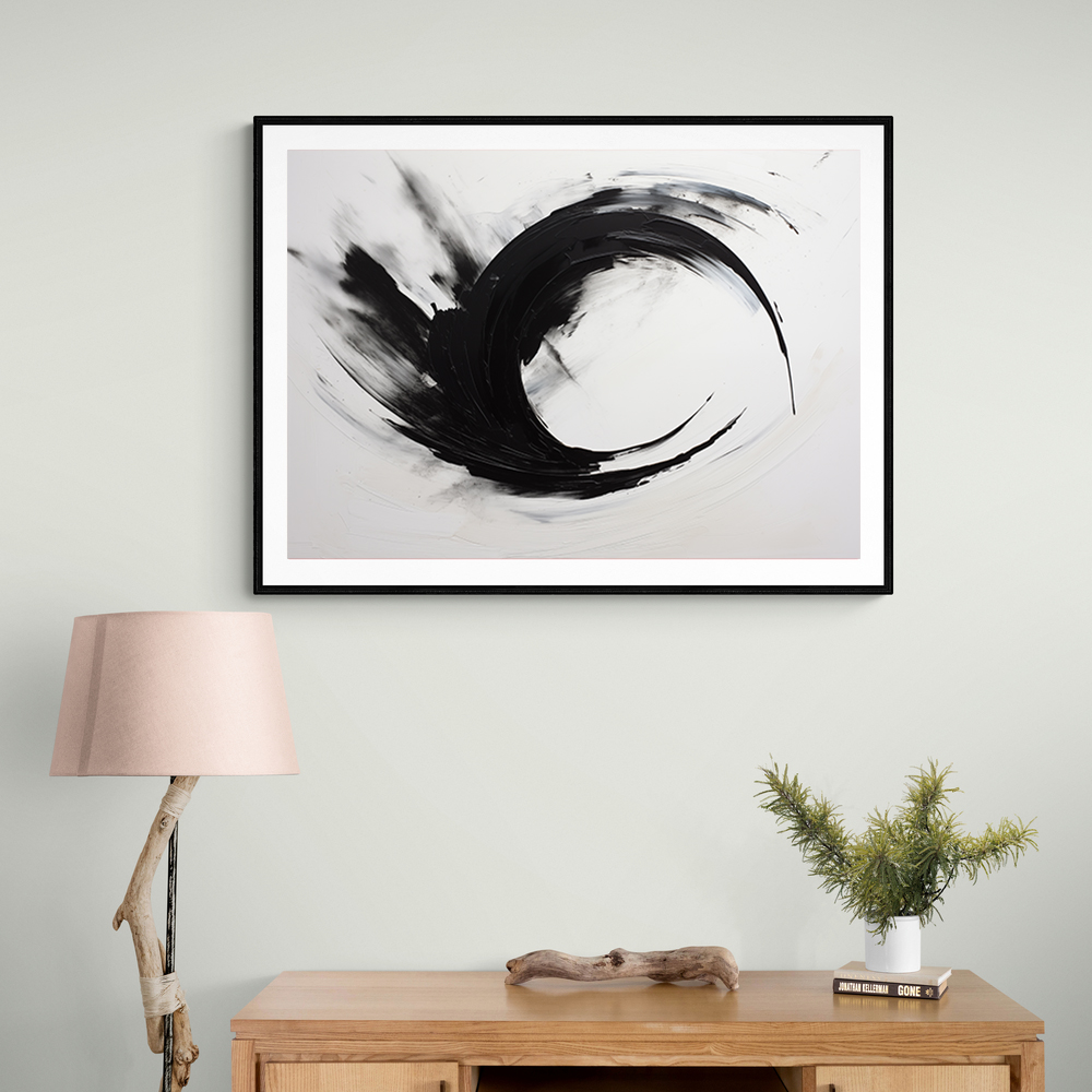 Black Circle 14 Abstract Wall Art