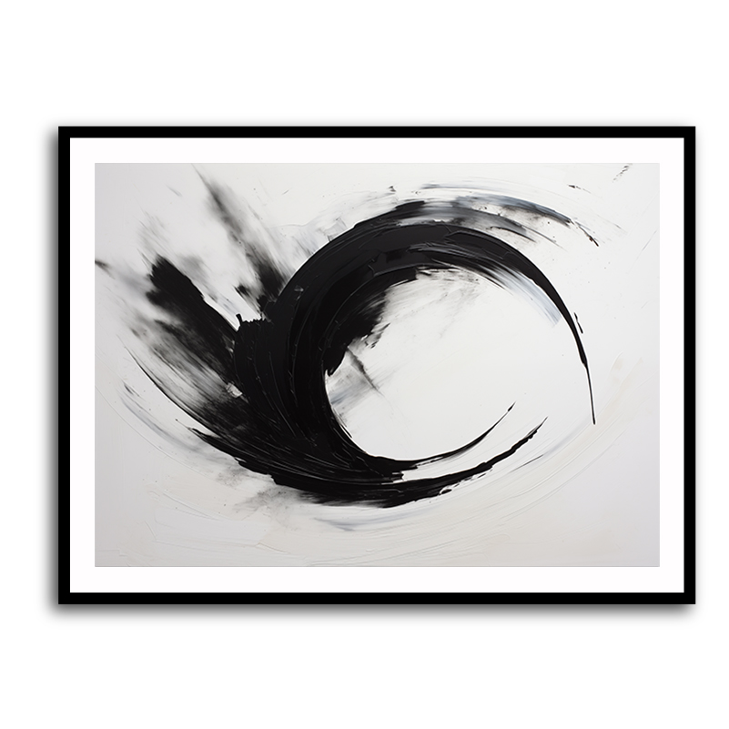 Black Circle 14 Abstract Wall Art