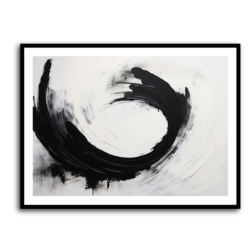 Black Circle 15 Abstract Wall Art
