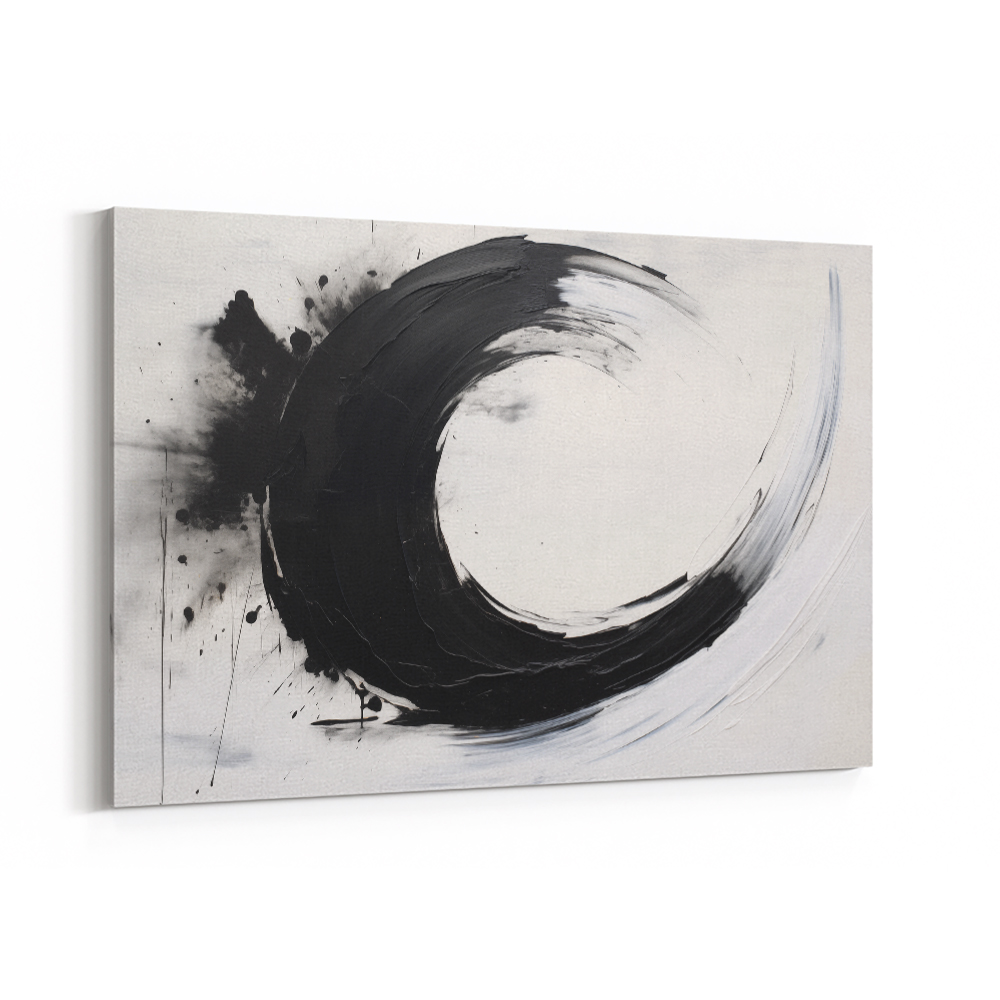 Black Circle 16 Abstract Wall Art