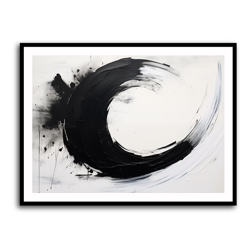 Black Circle 16 Abstract Wall Art