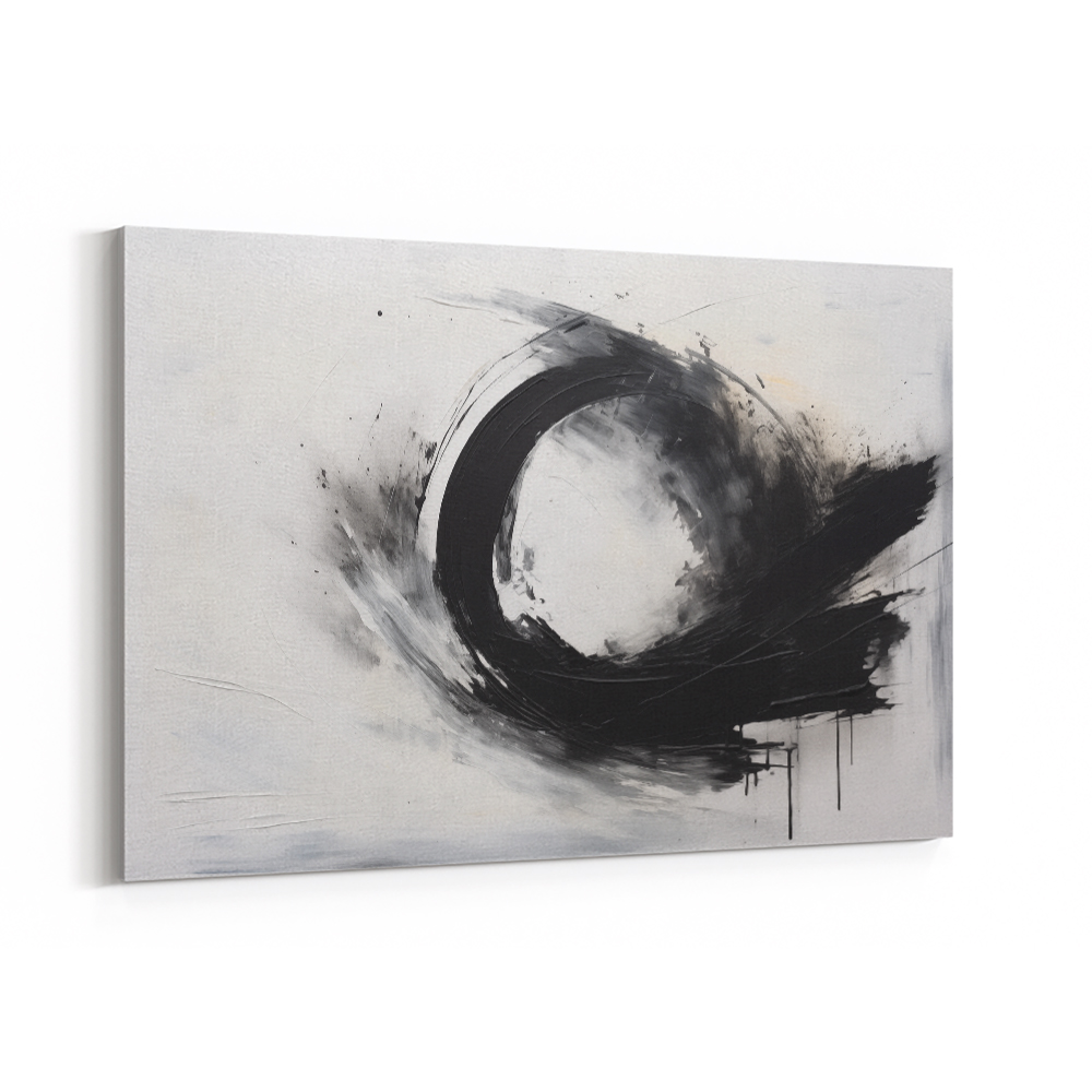 Black Circle 18 Abstract Wall Art