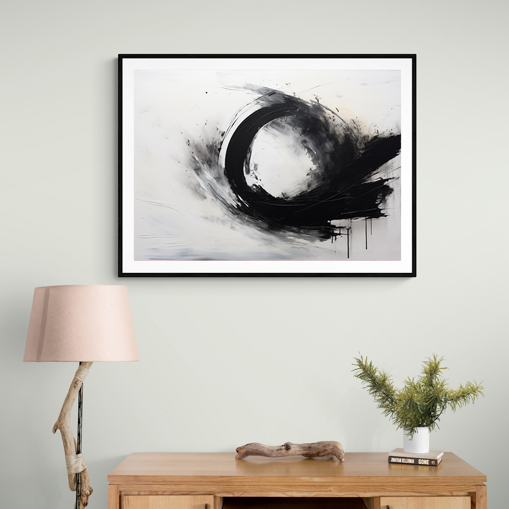 Black Circle 18 Abstract Wall Art