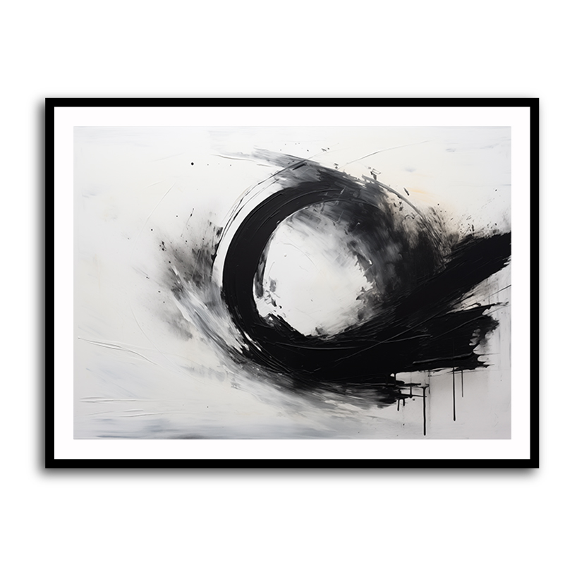 Black Circle 18 Abstract Wall Art