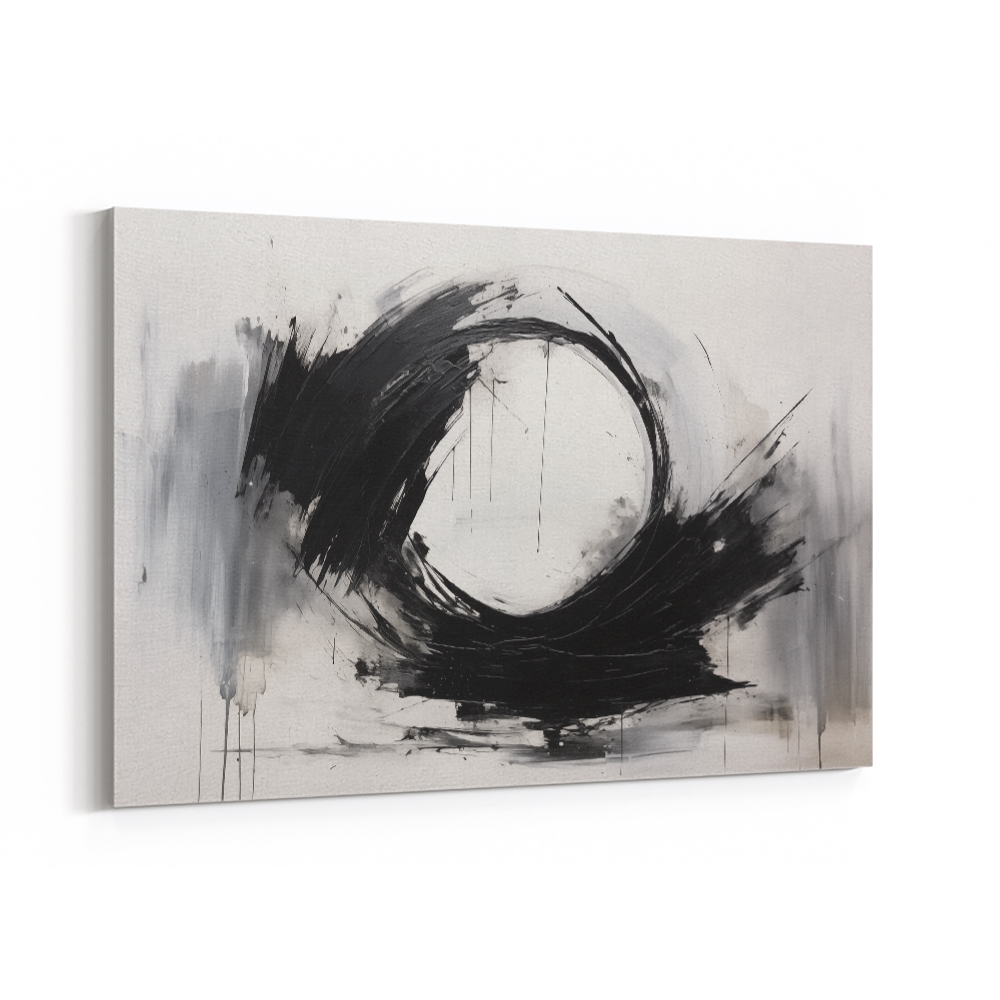 Black Circle 19 Abstract Wall Art