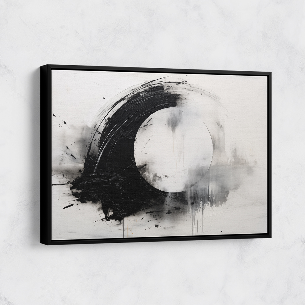 Black Circle 20 Abstract Wall Art