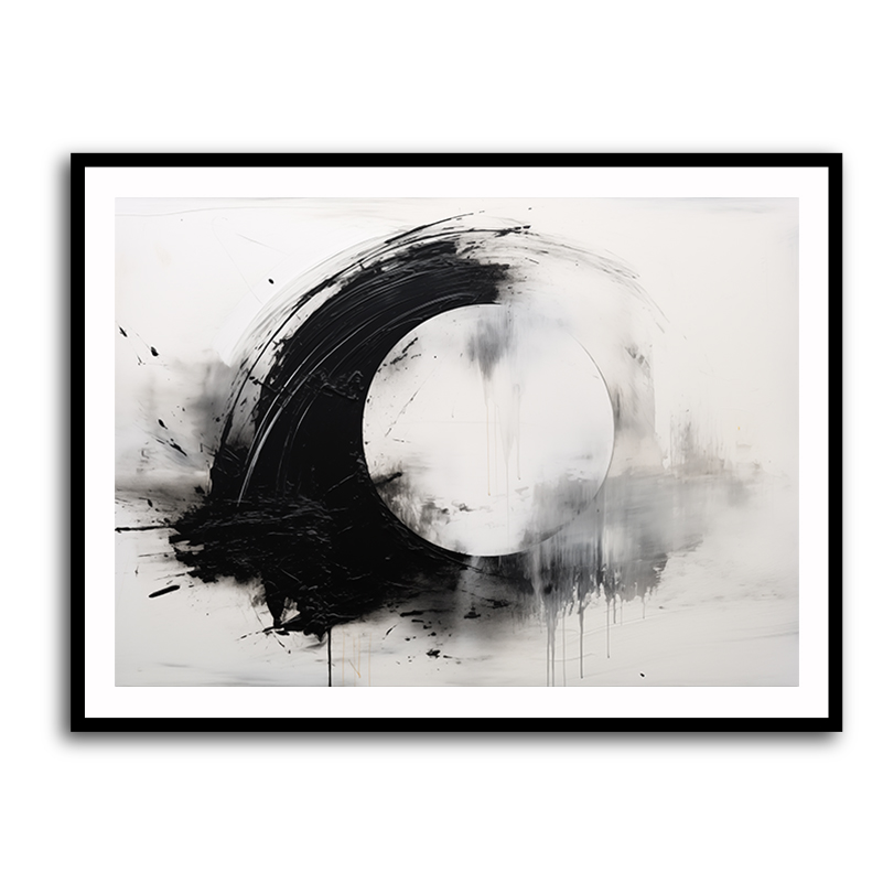 Black Circle 20 Abstract Wall Art
