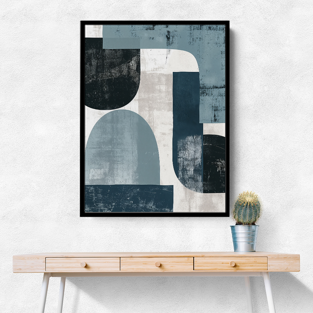 Minimalist Boho Shapes Dusty Blue 3