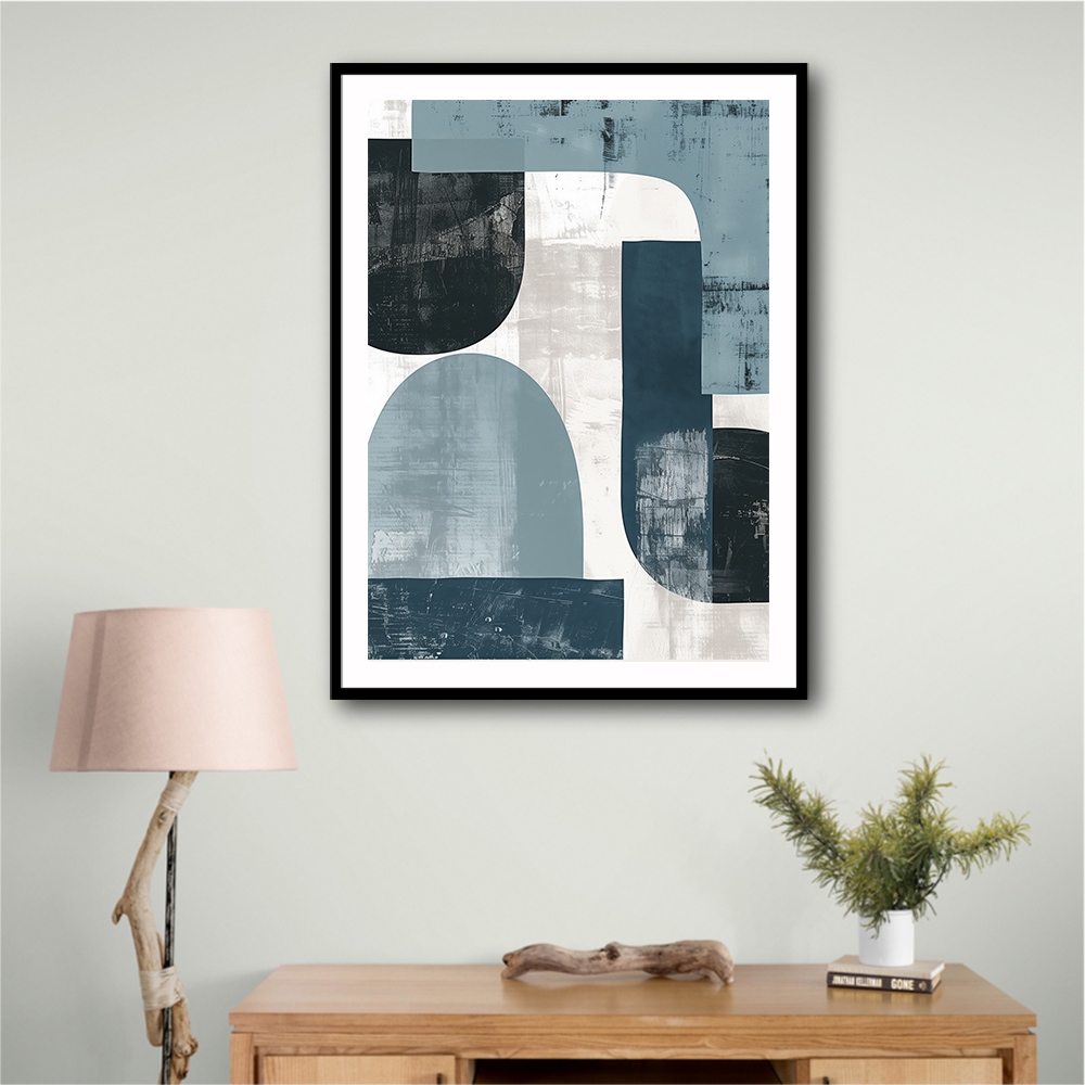 Minimalist Boho Shapes Dusty Blue 3