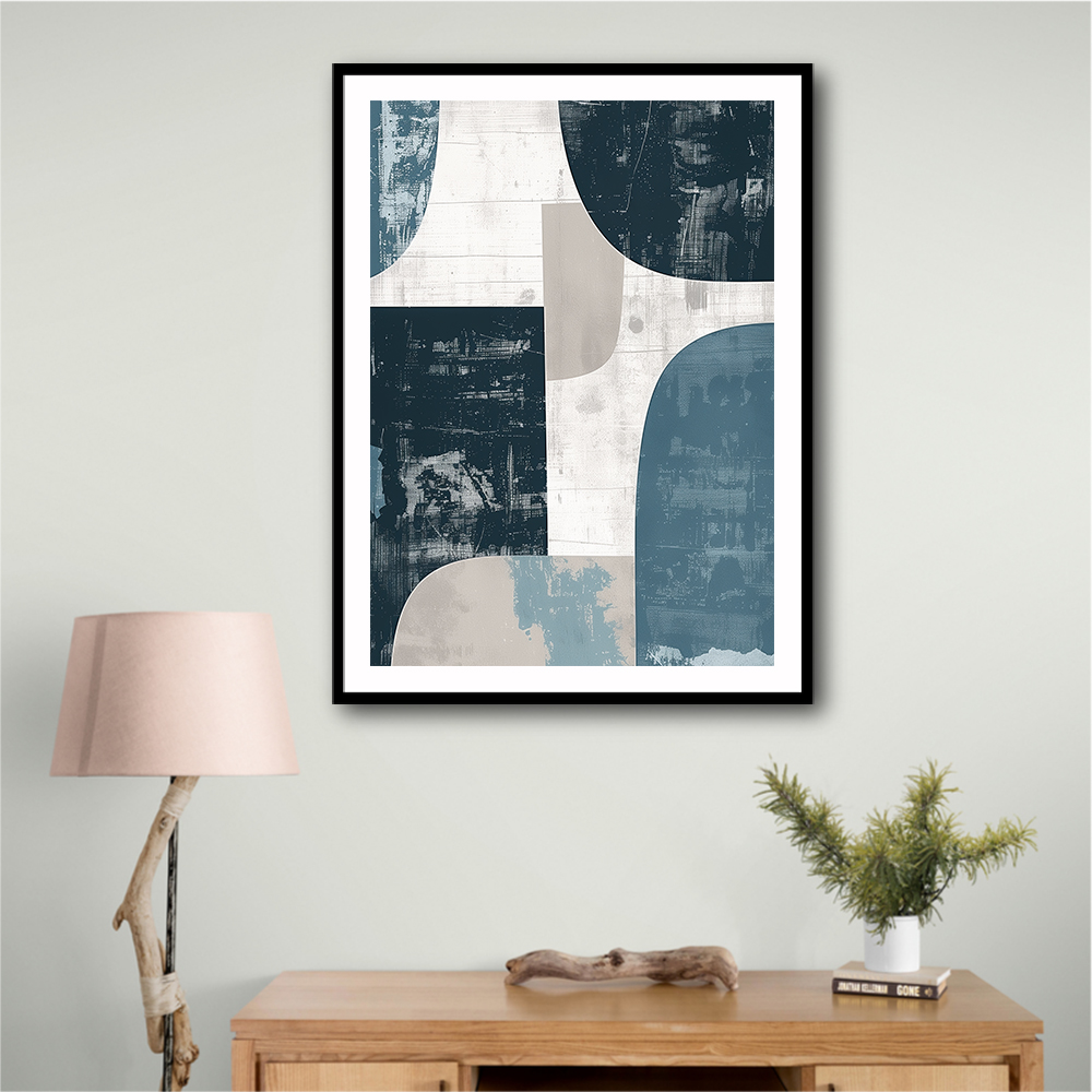 Minimalist Boho Shapes Dusty Blue 4