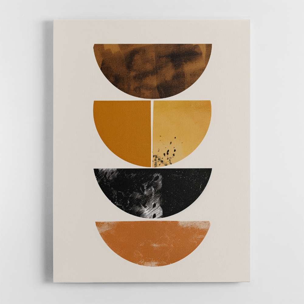 Minimalist Boho Shapes Rusty Gold 1