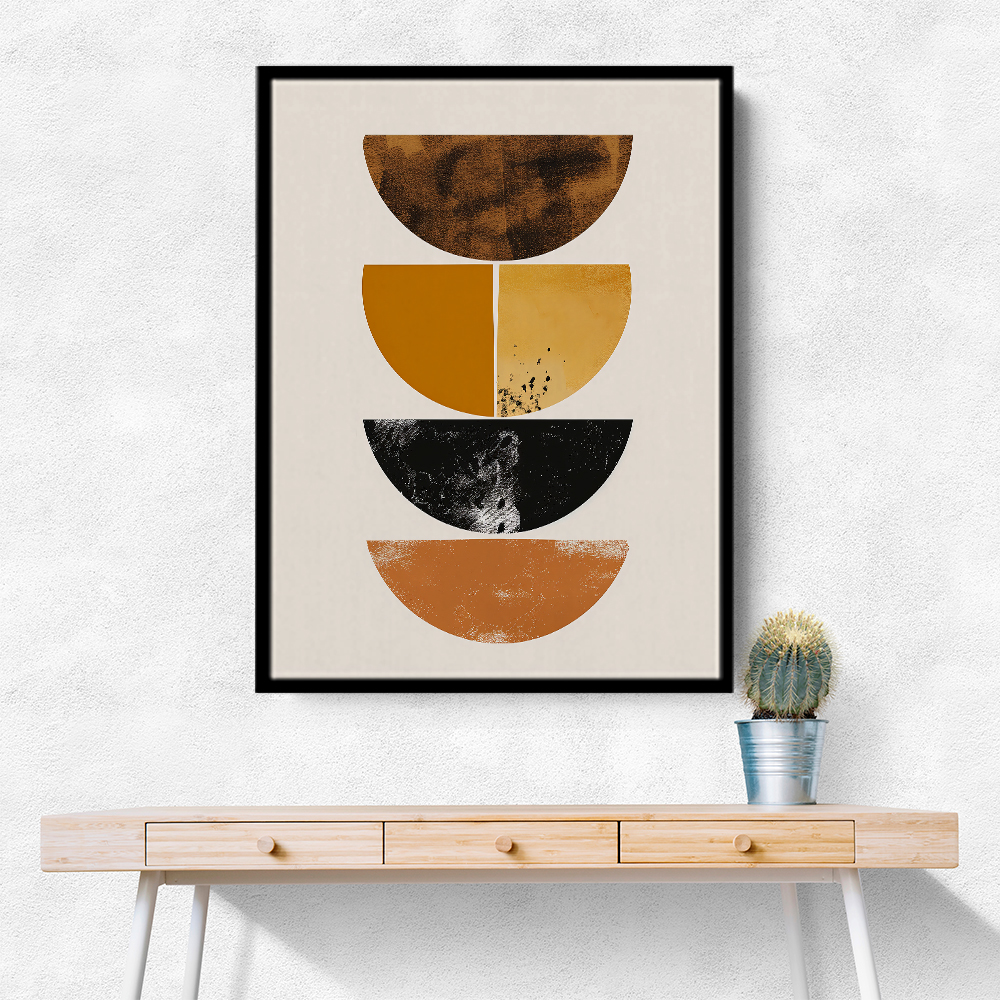 Minimalist Boho Shapes Rusty Gold 1