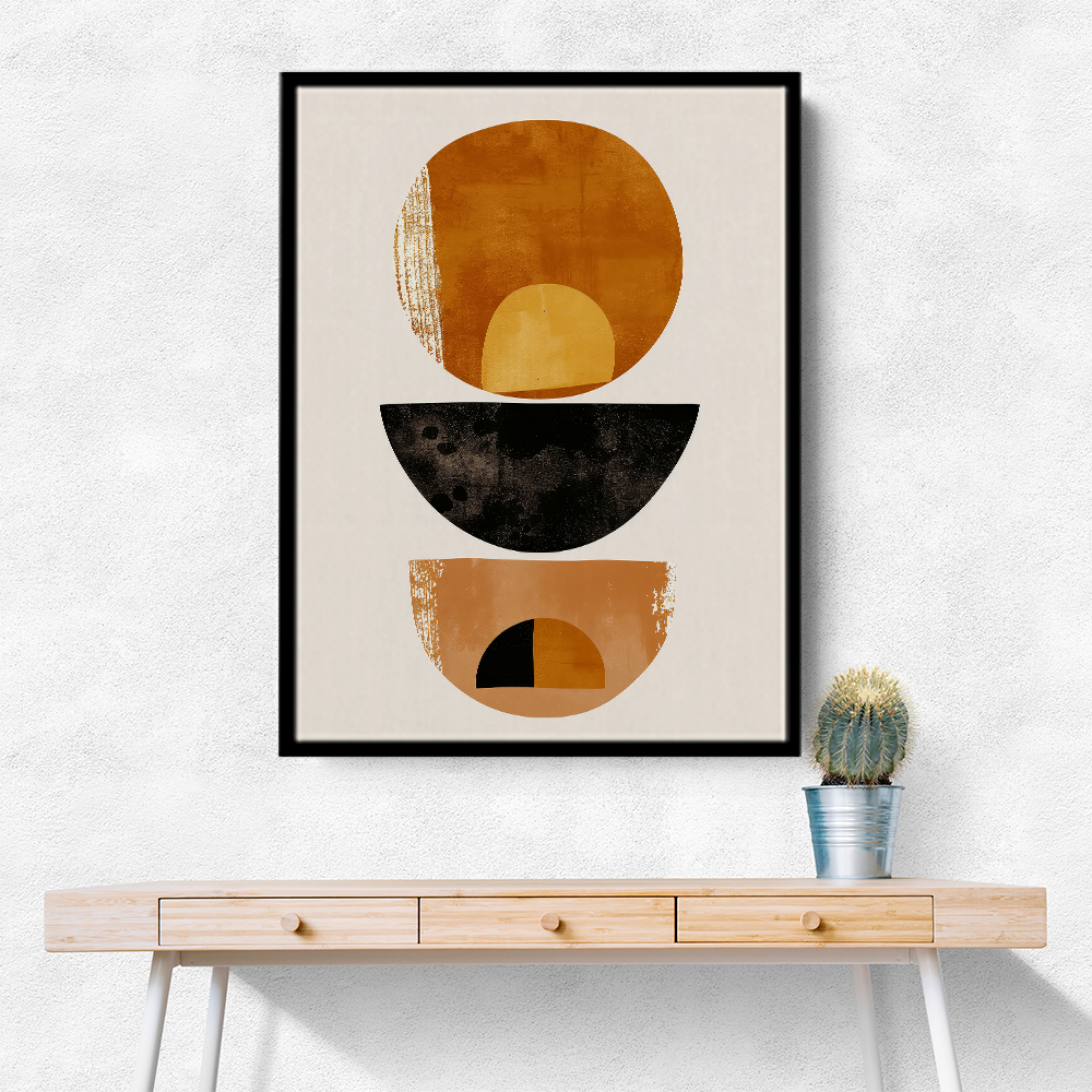 Minimalist Boho Shapes Rusty Gold 2