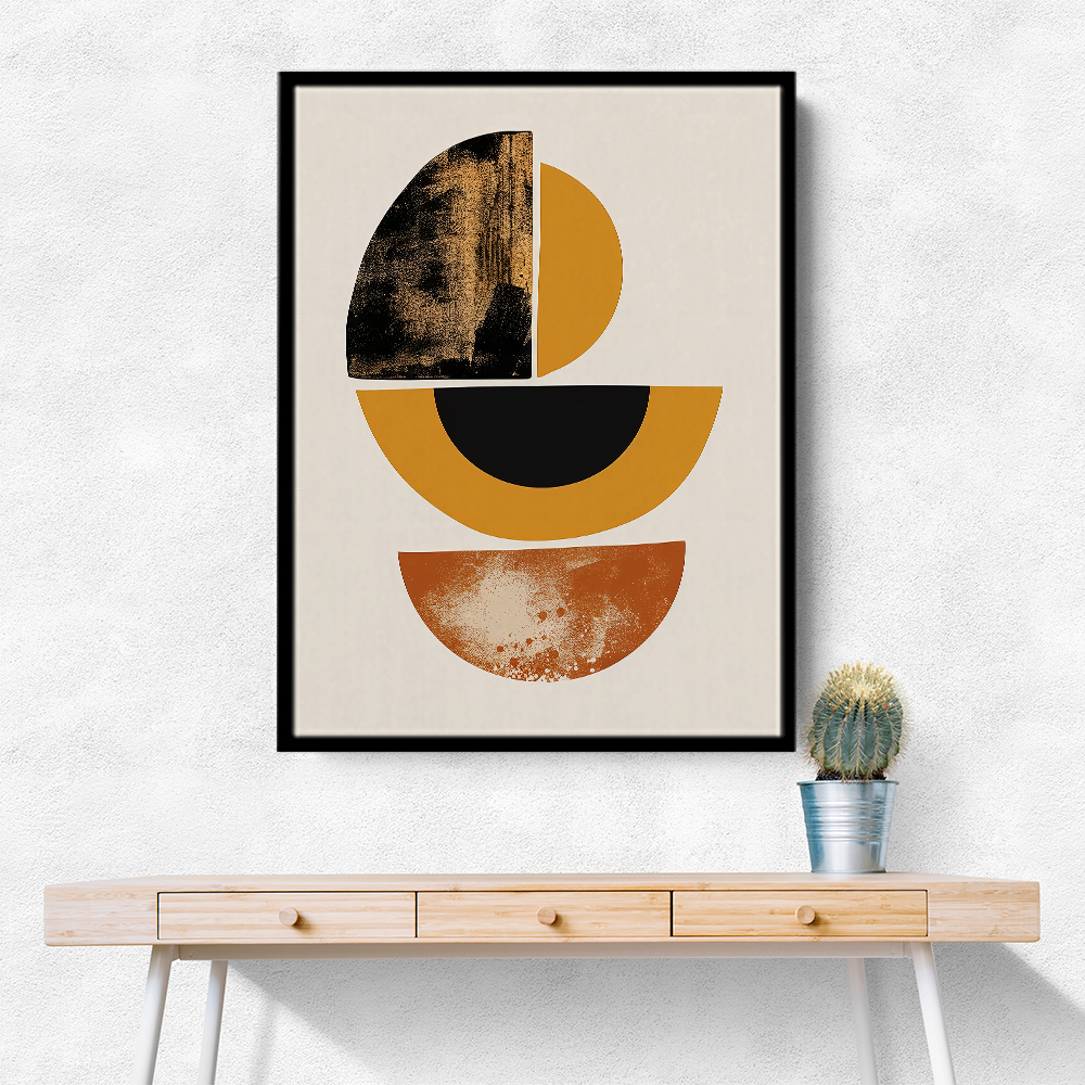 Minimalist Boho Shapes Rusty Gold 3