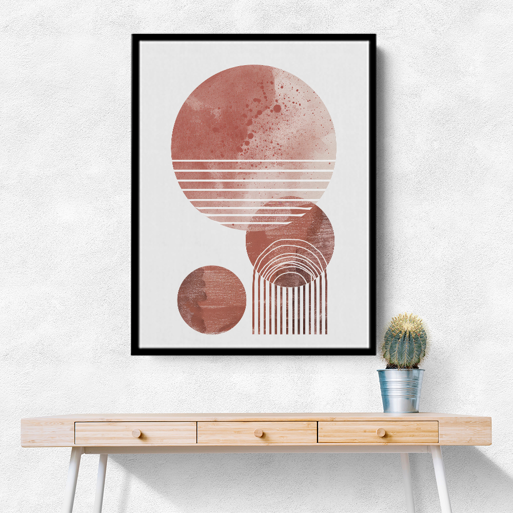 Minimalist Boho Shapes Dusty Pink 2