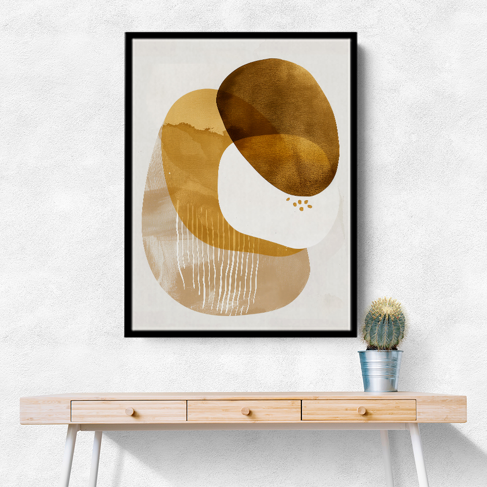 Minimalist Boho Shapes Rusty Gold 5