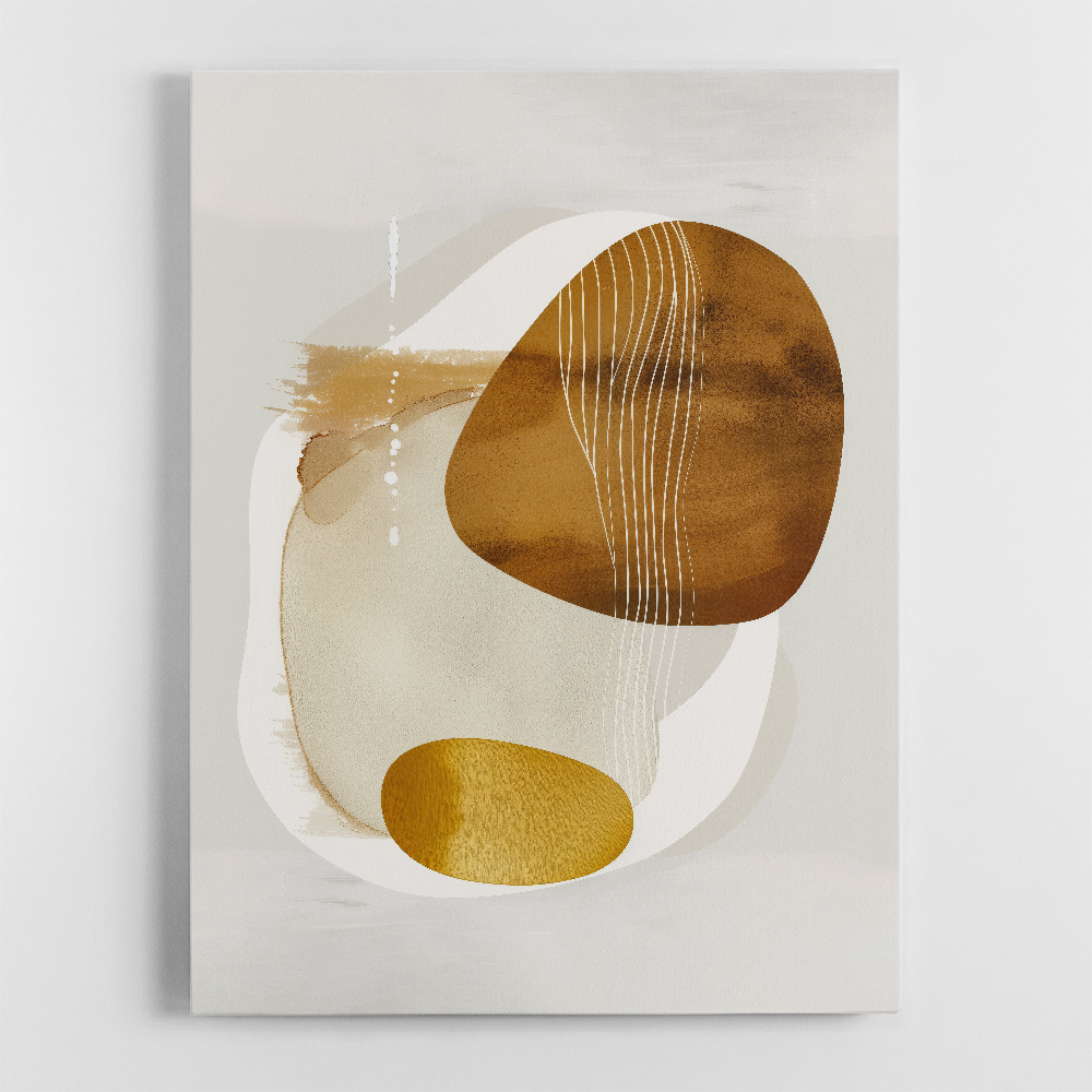 Minimalist Boho Shapes Rusty Gold 7