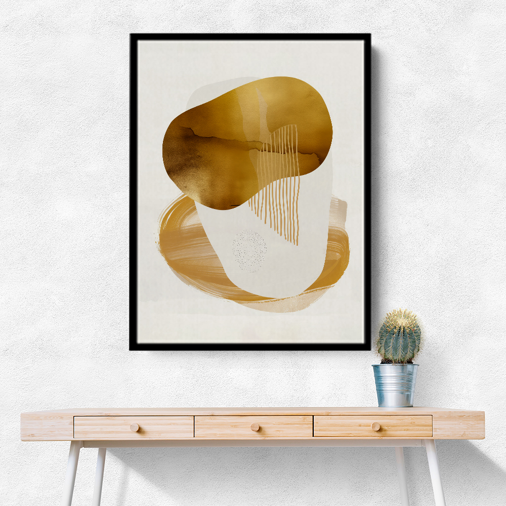Minimalist Boho Shapes Rusty Gold 8