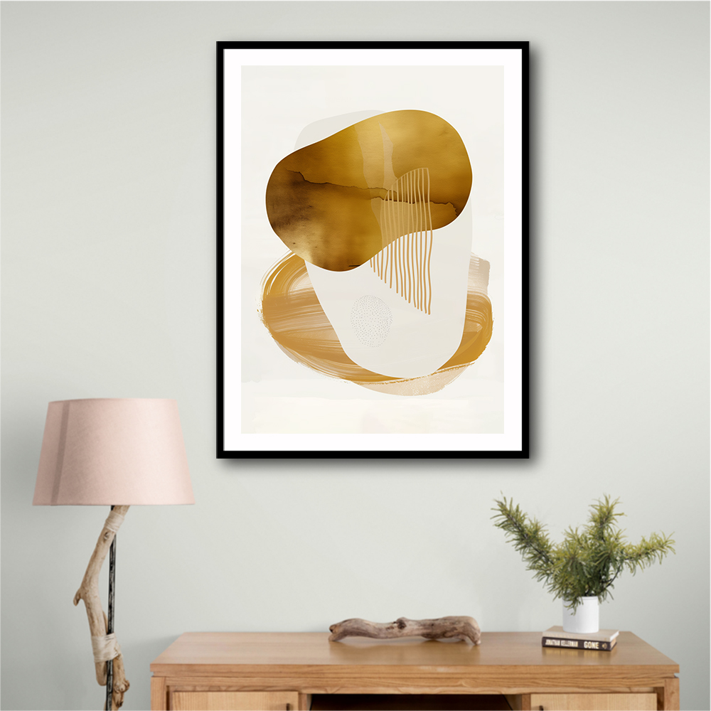 Minimalist Boho Shapes Rusty Gold 8