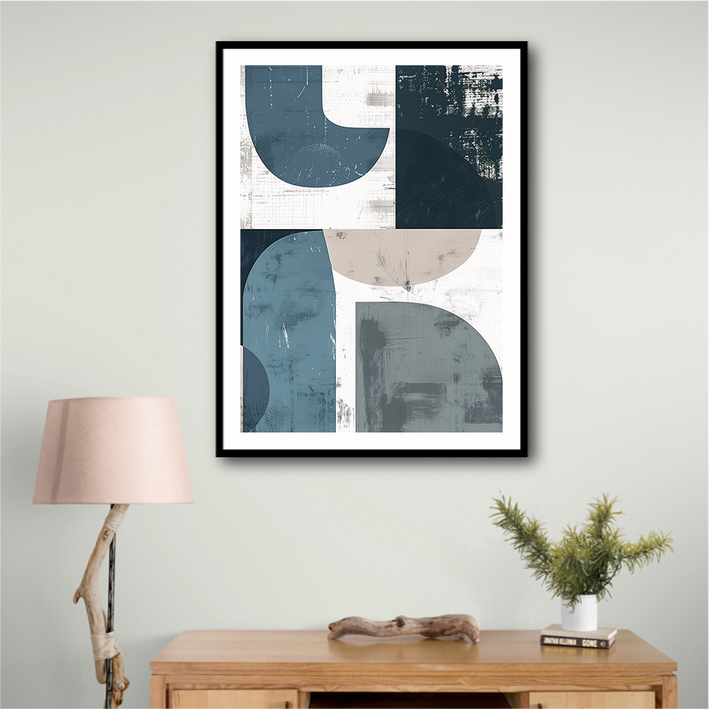 Minimalist Boho Shapes Dusty Blue 5