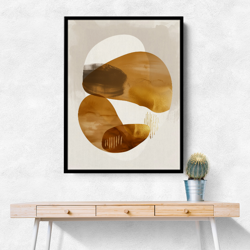 Minimalist Boho Shapes Rusty Gold 9