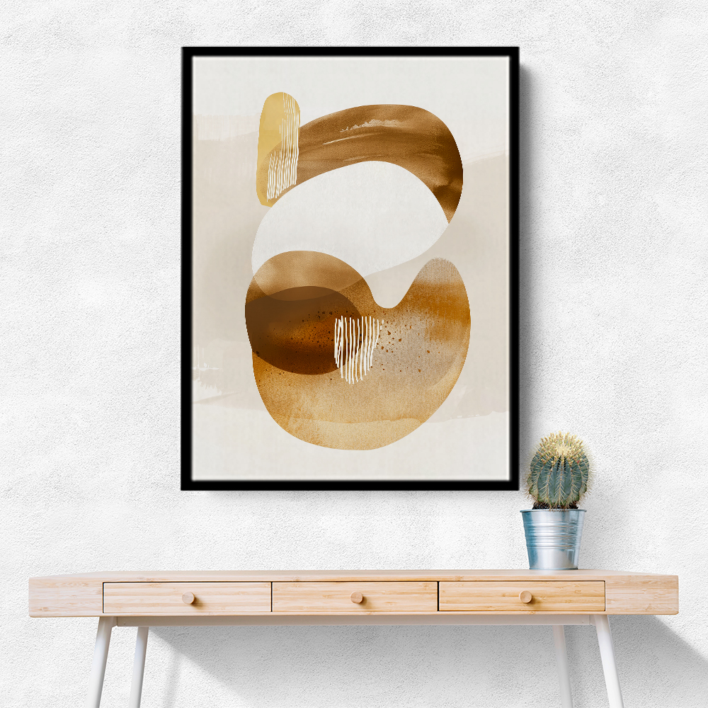 Minimalist Boho Shapes Rusty Gold 10