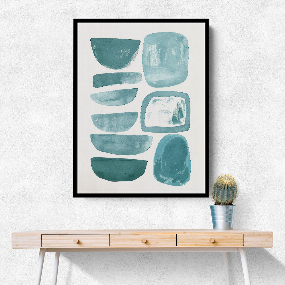Minimalist Boho Shapes Tiffany Blue