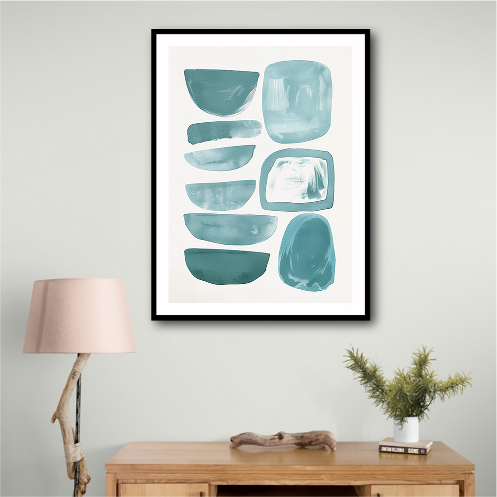Minimalist Boho Shapes Tiffany Blue