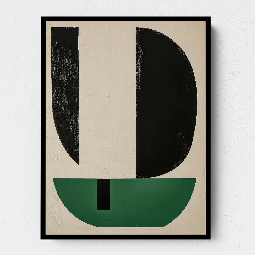 Minimalist Green Vintage Geometric Shapes 1