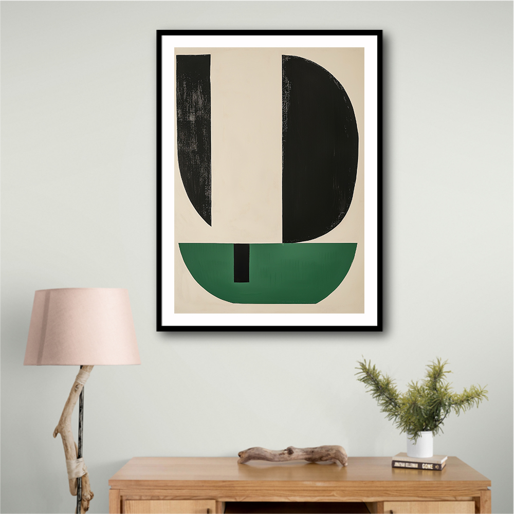 Minimalist Green Vintage Geometric Shapes 1