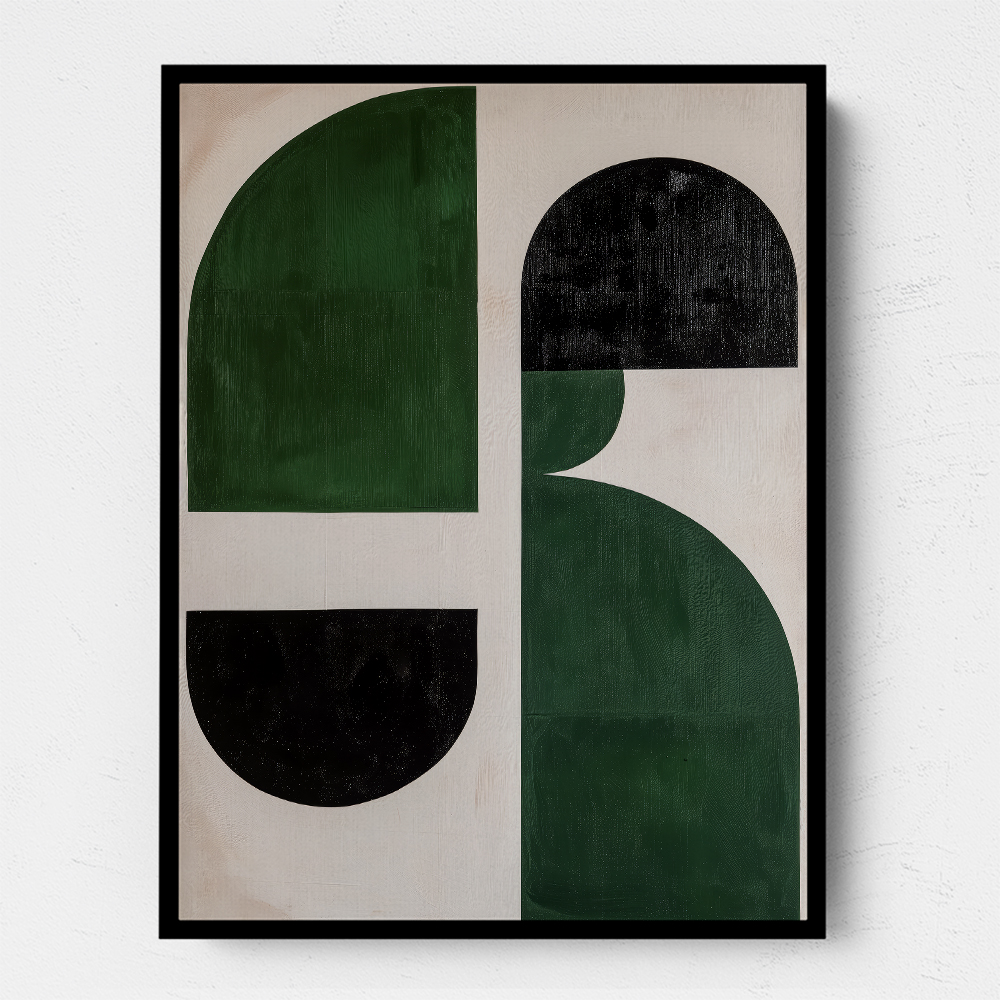 Minimalist Green Vintage Geometric Shapes 2