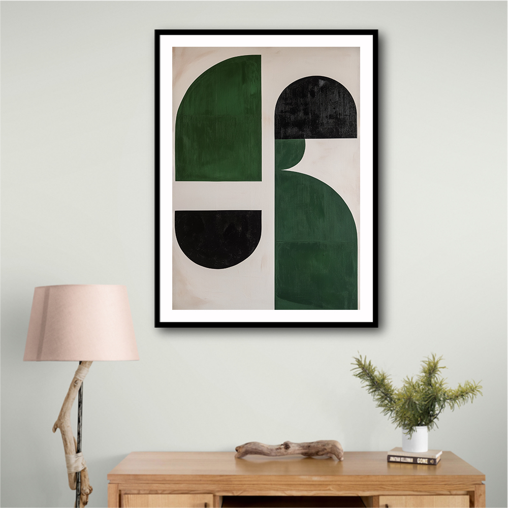 Minimalist Green Vintage Geometric Shapes 2